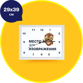 Часы настенные под стеклом 29х39 см.